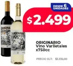 Supermayorista Vital Originario vino varlletales oferta