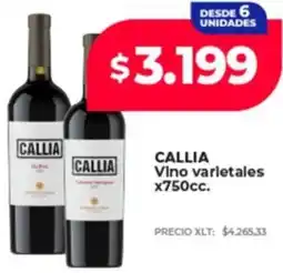 Supermayorista Vital Callia vino varietales oferta
