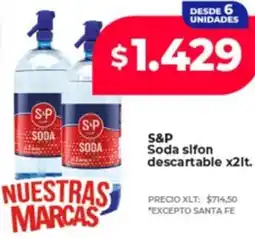 Supermayorista Vital S&P soda sifon descartable oferta