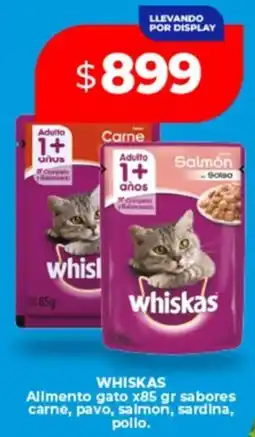 Supermayorista Vital Whiskas alimento gato sabores carne, pavo, salmon, sardina, pollo oferta