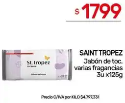 Nini Mayorista Saint tropez jabón de toc. varias fragancias oferta