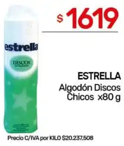 Nini Mayorista Estrella algodón discos chicos oferta