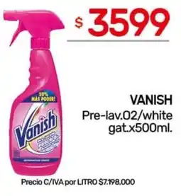 Nini Mayorista Vanish pre-lav.02/white gat. oferta