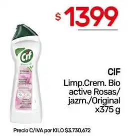 Nini Mayorista Cif limp.crem. bio active rosas/ jazm./original oferta