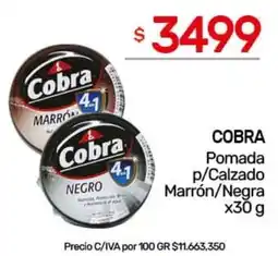 Nini Mayorista Cobra pomada p/calzado marrón/negra oferta