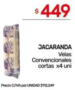 Nini Mayorista Jacaranda velas convencionales cortas oferta