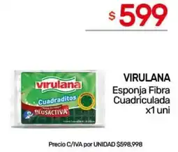 Nini Mayorista Virulana esponja fibra cuadriculada oferta