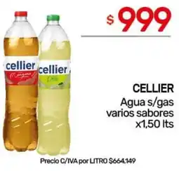 Nini Mayorista Cellier agua s/gas varios sabores oferta