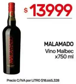 Nini Mayorista Malamado vino malbec oferta