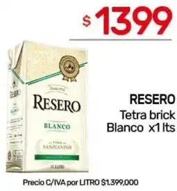 Nini Mayorista Resero tetra brick blanco oferta