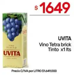 Nini Mayorista Uvita vino tetra brick tinto oferta