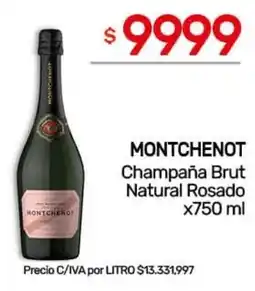 Nini Mayorista Montchenot champaña brut natural rosado oferta