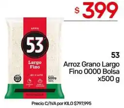 Nini Mayorista 53 arroz grano largo fino 0000 bolsa oferta