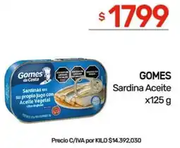 Nini Mayorista Gomes sardina aceite oferta