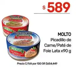 Nini Mayorista Molto picadillo de carne/paté de foie lata oferta