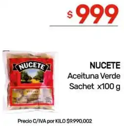 Nini Mayorista Nucete aceituna verde sachet oferta