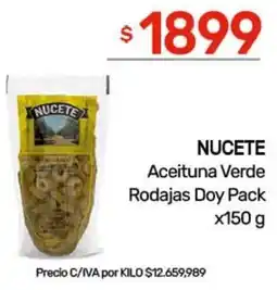 Nini Mayorista Nucete aceituna verde rodajas doy pack oferta