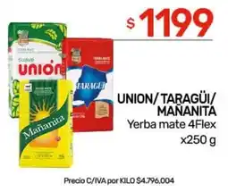 Nini Mayorista Union/taragüi/ mananita yerba mate 4flex oferta
