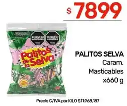 Nini Mayorista Palitos selva caram. masticables oferta