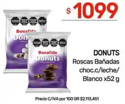 Nini Mayorista Donuts roscas bañadas choc.c/leche/ blanco oferta