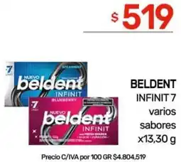 Nini Mayorista Beldent infinit 7 varios sabores oferta