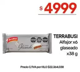 Nini Mayorista Terrabusi alfajor x6 glaseado oferta