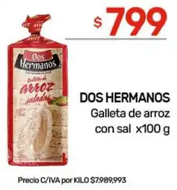 Nini Mayorista Dos hermanos galleta de arroz con sal oferta