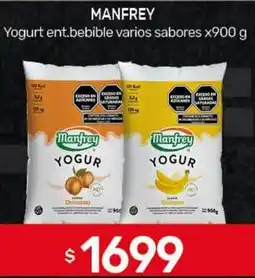 Nini Mayorista Manfrey yogurt ent.bebible varios sabores oferta