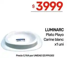 Nini Mayorista Luminarc plato playo carine blanc oferta