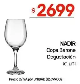 Nini Mayorista Nadir copa barone degustación oferta