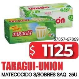 Masivos Taragui-union matecocido s/sobres oferta