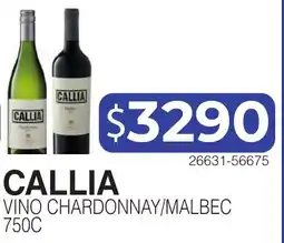 Masivos Callia vino chardonnay/malbec oferta