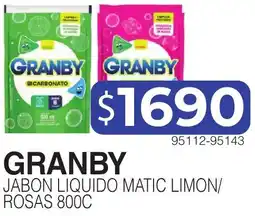 Masivos Granby jabon liquido matic limon/ rosas oferta