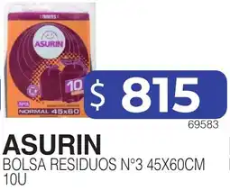 Masivos Asurin bolsa residuos n°3 oferta