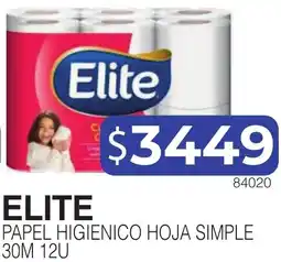 Masivos Elite papel higienico hoja simple oferta