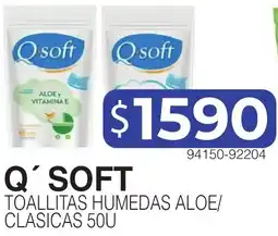 Masivos Q' soft toallitas humedas aloe/ clasicas oferta