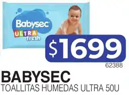 Masivos Babysec toallitas humedas ultra oferta