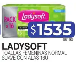 Masivos Ladysoft toallas femeninas normal suave con alas oferta