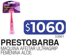 Masivos Prestobarba maquina afeitar ultragrip femenina aloe oferta