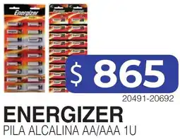 Masivos Energizer pila alcalina AA/AAA oferta