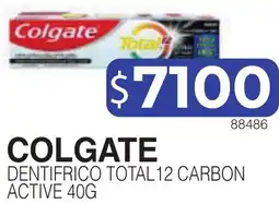 Masivos Colgate dentifrico total 12 carbon active oferta