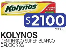 Masivos Kolynos dentifrico super blanco calcio oferta