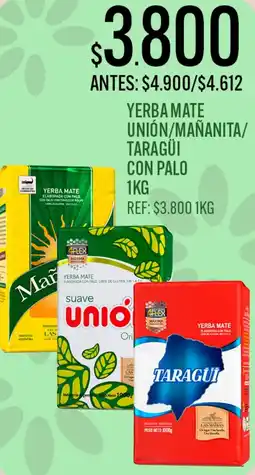 Supermercados Todo Unión/mañanita/ taragüi yerba mate con palo oferta