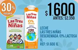 Supermercados Todo Las tres niñas leche descremada/0% lactosa oferta