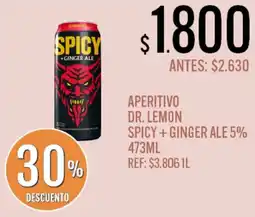 Supermercados Todo Dr. lemon aperitivo spicy + ginger ale 5% oferta