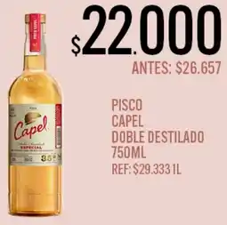 Supermercados Todo Capel pisco doble destilado oferta