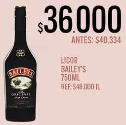 Supermercados Todo Bailey's licor oferta