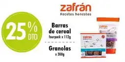 Disco Zafrán barras de cereal fourpack oferta