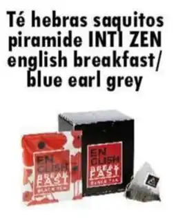 Disco Inti zen té hebras saquitos piramide english breakfast/ blue earl grey oferta