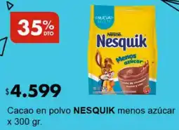 Disco Nesquik cacao en polvo menos azúcar oferta